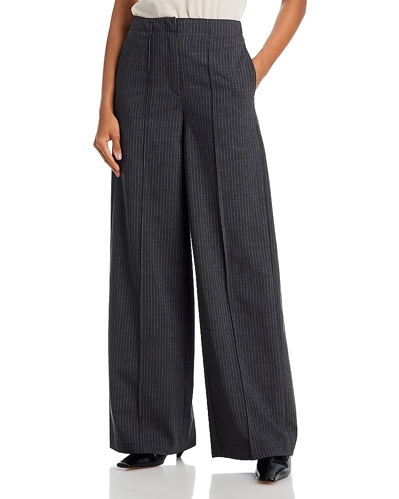 rag & bone Irina Pinstripe Wide Leg Pants