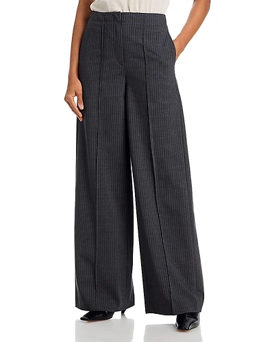 rag & bone Irina Pinstripe Wide Leg Pants