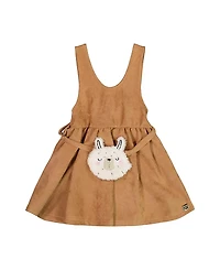 Deux par Girls' Stretch Suede Effect Jumper with Llama Bag - Little Kid