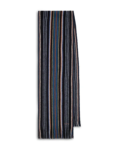 Paul Smith Striped Merino Wool Scarf