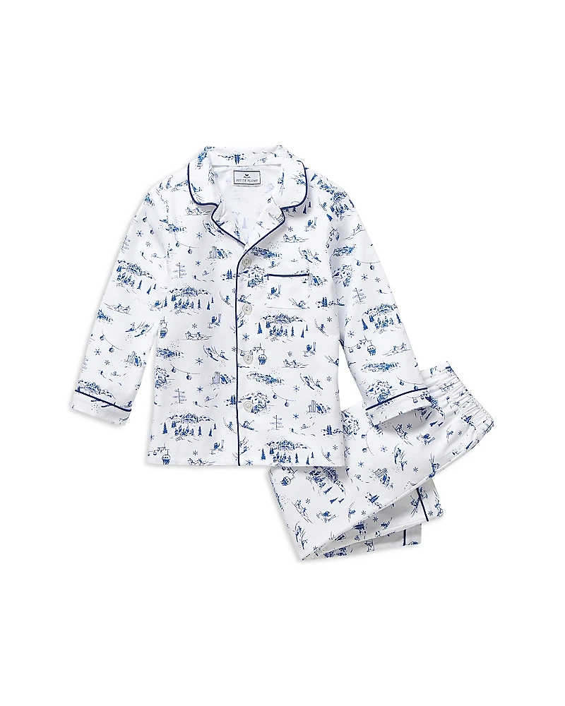 Petite Plume Unisex Chalet Toile Twill Pajama Set - Baby, Little Kid, Big Kid