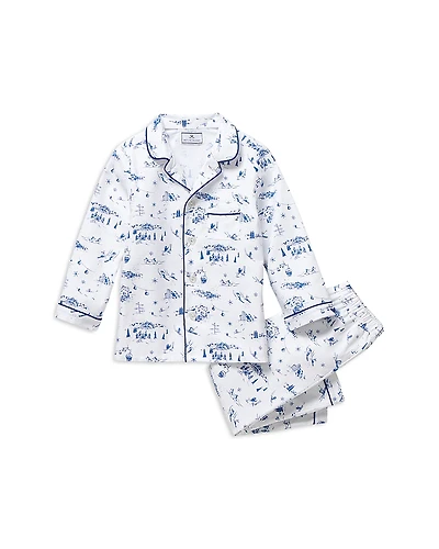 Petite Plume Unisex Chalet Toile Twill Pajama Set - Baby, Little Kid, Big Kid