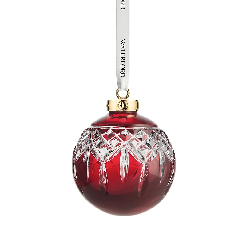 Waterford Lismore Bauble Ornament - Red