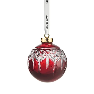Waterford Lismore Bauble Ornament - Red