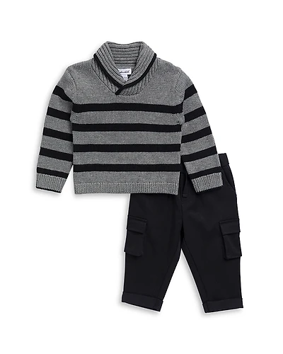 Splendid Boys' Roll Neck Striped Sweater & Pants Set - Baby