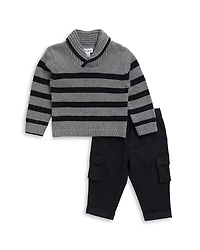 Splendid Boys' Roll Neck Striped Sweater & Pants Set - Baby
