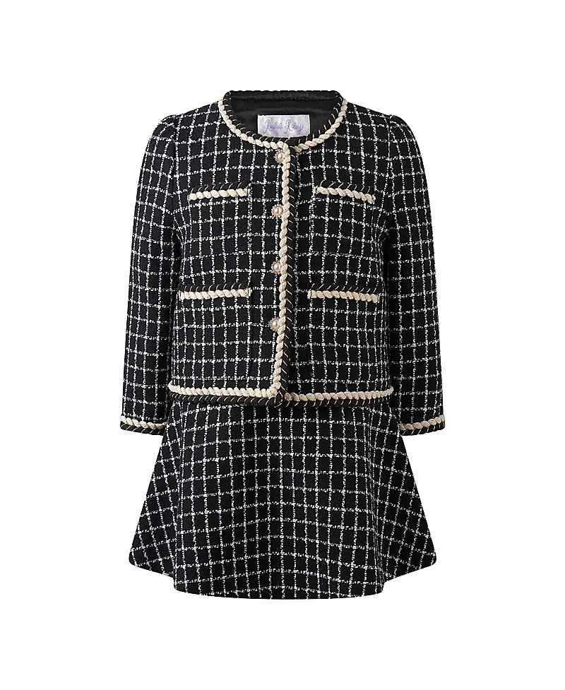 Rachel Riley Girls' Check Tweed Jacket & Skirt Set - Little Kid, Big Kid