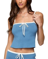 Edikted Pheobe Contrast Knit Tank Top