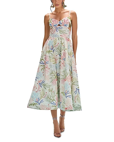 PatBO Seaweed Flutter Midi Dress