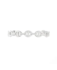 Pre-Owned HERMES Medium Chaine d'Ancre Enchainee Cuff Bracelet Sterling Silver