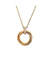 Pre-Owned Cartier Trinity Pendant Necklace 18K Tricolor Gold and Diamonds