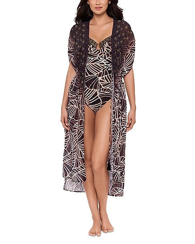 Miraclesuit Lets Be Fronds Swim Cover-Up Kimono