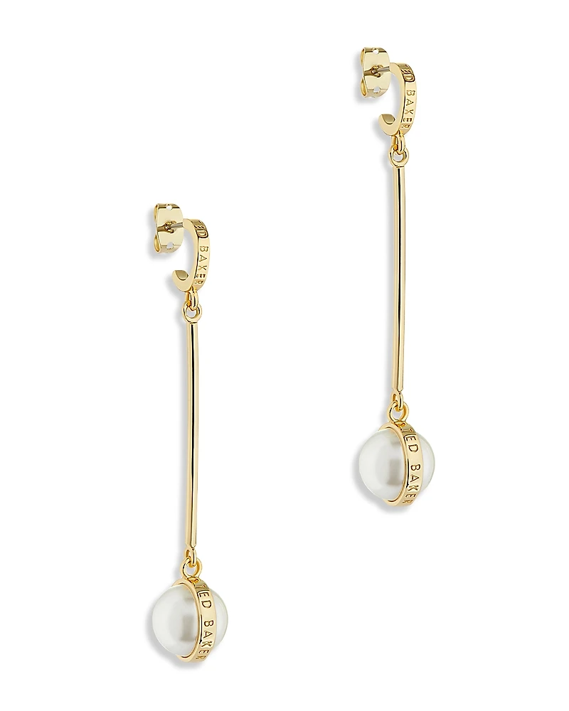 Ted Baker Imitation Pearl Linear Drop Earrings