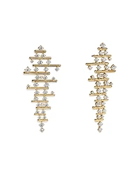 Hearts On Fire 18K Yellow Gold Barre Diamond Chandelier Drop Earrings