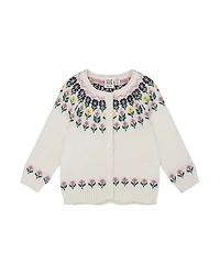 Deux par Girls' Jacquard Knit Cardigan - Little Kid, Big Kid