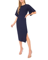 Ted Baker Flare Sleeve Crew Neck Midi Dress