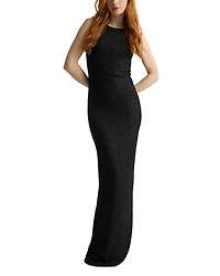 St. John Soft Sequin Knit Sleeveless Gown