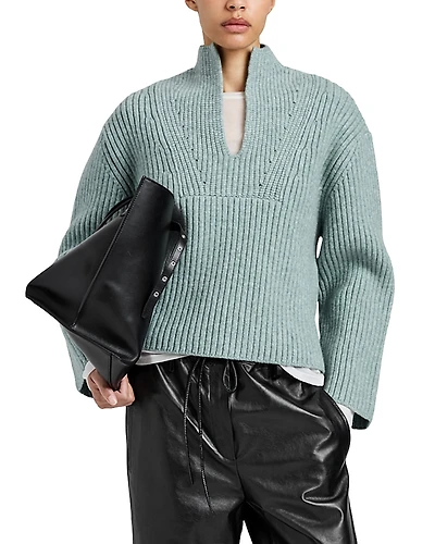 Proenza Schouler White Label Meron Wool Ribbed Sweater