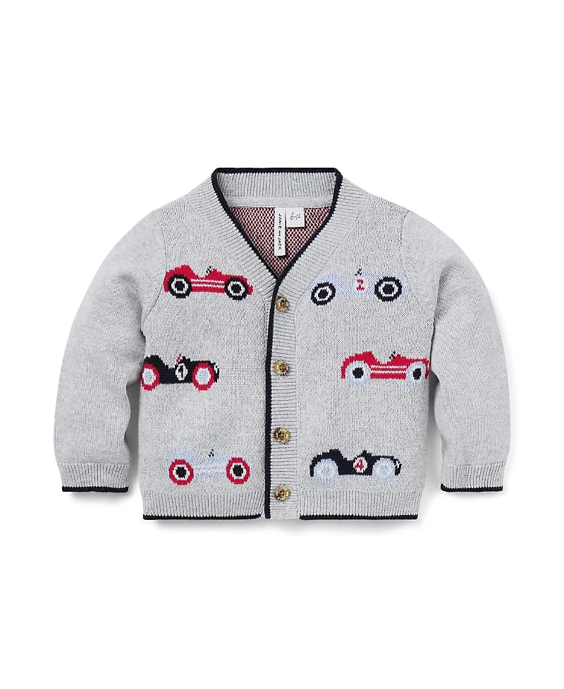 Janie and Jack Boys' Baby Race Car Cardigan - Baby