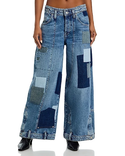 Free People We The Head Over Heels Mid Rise Jeans