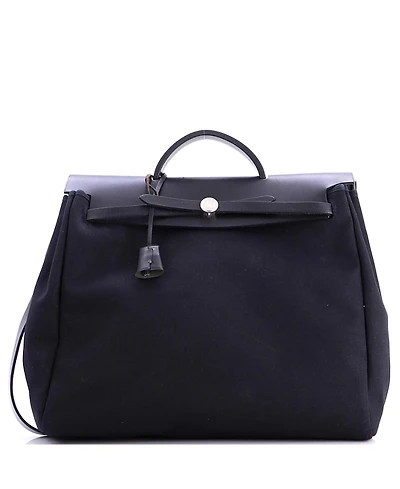 Pre-Owned Hermes Mm Herbag Toile and Leather