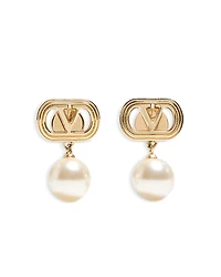Valentino Garavani Imitation Pearl Drop Earrings, 0.8L