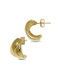 Bloomingdale's Fine Collection Overlap Crossover Hoop Earrings