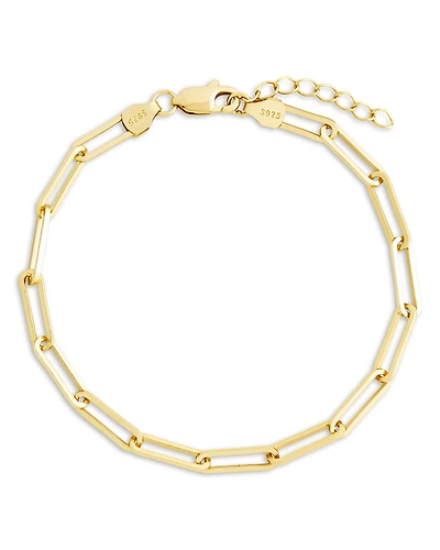 Sterling Forever Bold Paperclip Chain Bracelet