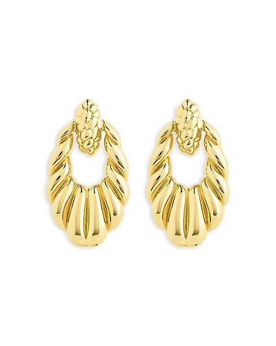 Sterling Forever Enid Textured Drop Earrings