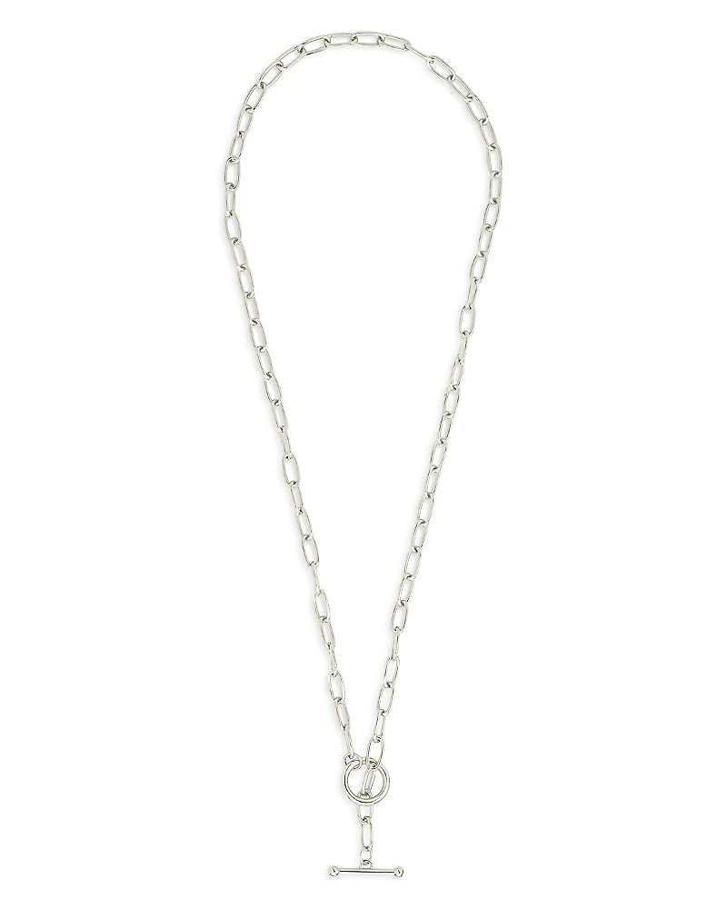 Sterling Forever Ledger Paperclip Chain Necklace, 16