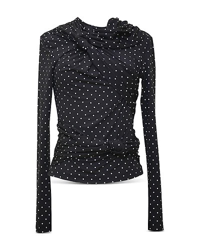 rokh Knotted Jersey Top