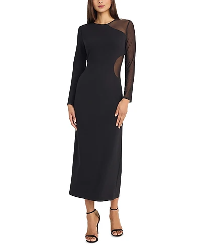 Donna Morgan Mesh One Sleeve Dress