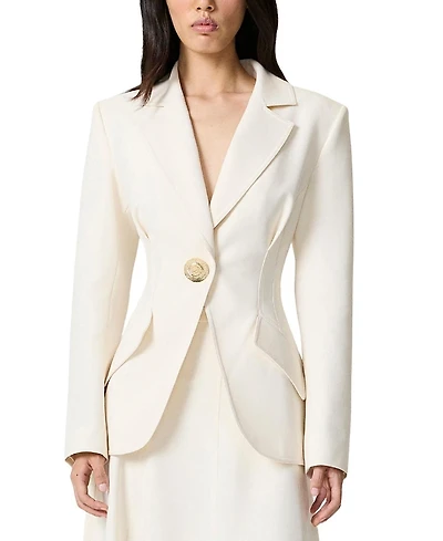 Nocturne Gold Accent Padded Shoulder Jacket