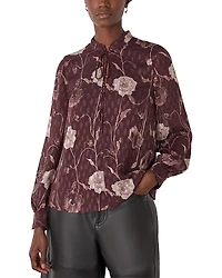 Whistles Floral Dobby Blouse