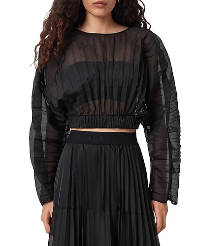 Allsaints Micaela Pleated Top