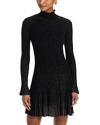 Lost and Wander Treasure of Light Foil Knit Mini Dress