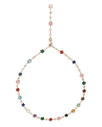 Pasquale Bruni 18K Rose Gold Figlia dei Fiori Multi Stone Flower Lariat Necklace, 18.5