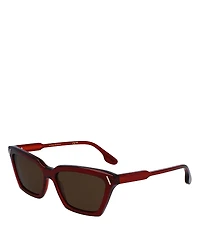 Victoria Beckham Guilloche Geometric Sunglasses, 57mm