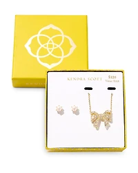 Kendra Scott Krista Bow Pendant Necklace & Ashton Stud Earrings Gift Set