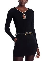 Elie Tahari The Alana Keyhole Neck Sweater