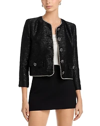 L'Agence Zell Crystal Trim Jacket