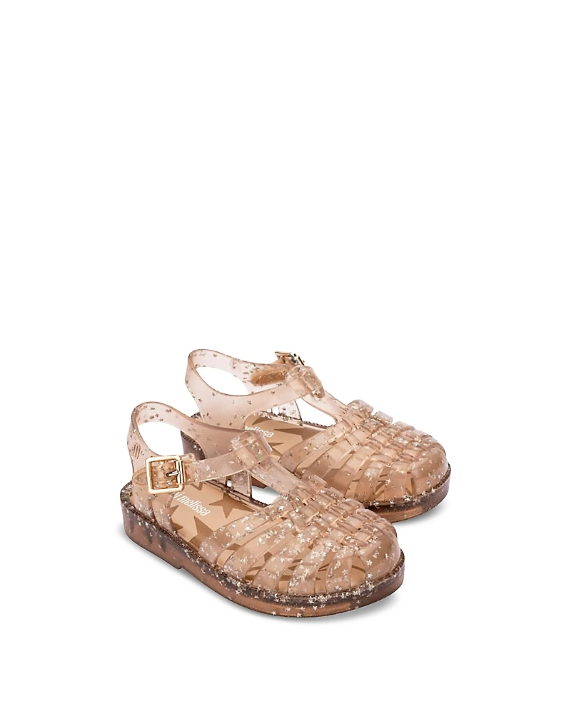 Mini Melissa Girls' Possession Jelly Shiny Elements Fisherman Sandals - Toddler, Little Kid, Big Kid