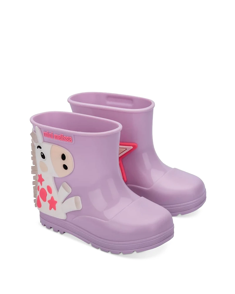 Mini Melissa Girls' Welly Wonderland Rainboots - Toddler, Big Kid