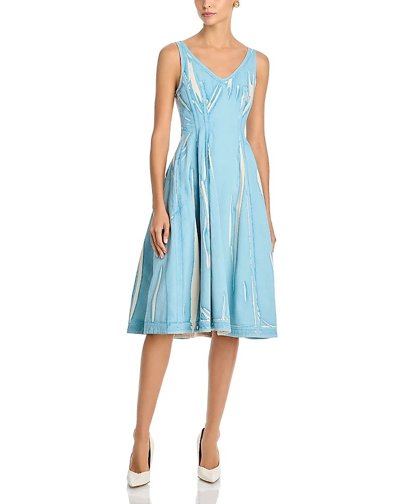 Marni Strech Denim Midi Baloon Dress