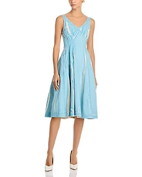 Marni Strech Denim Midi Baloon Dress