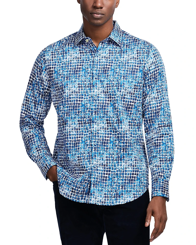Robert Graham Hester Cotton Blend Button Down Shirt