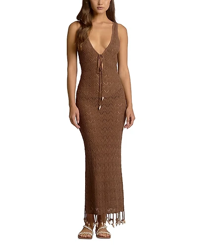 Elan Reversible Shell Trim Swim Cover Up Dress