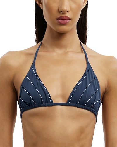 Significant Other Zoya Embellished Tie Bikini Top