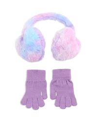 Capelli Allover Multi Faux Fur Earmuff & Gloves Set