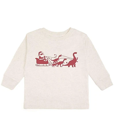 Sweet Wink Boy's Dino Christmas Long Sleeve T-Shirt - Little Kid